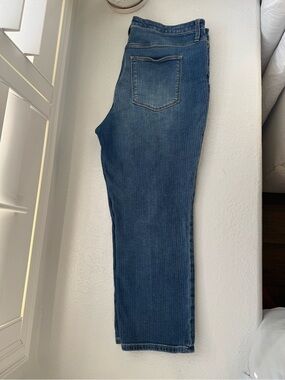 Classic Straight-Leg Blue Pinstripe Jeans by Universal Thread